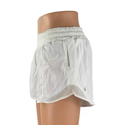 Lululemon Hotty Hot Women's White High Rise Workout Athletic Running Shorts 8L Size 8