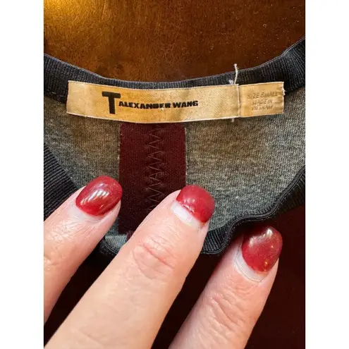 T Alexander Wang Brown Crew Neck Racerback Neoprene Mini Skater Dress Size S