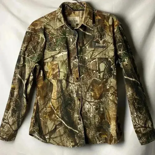 RedHead FOR HER WO SIZE SMALL CAMOUFLAGE SHORT/JACKET BUTTON FRON CLEAN