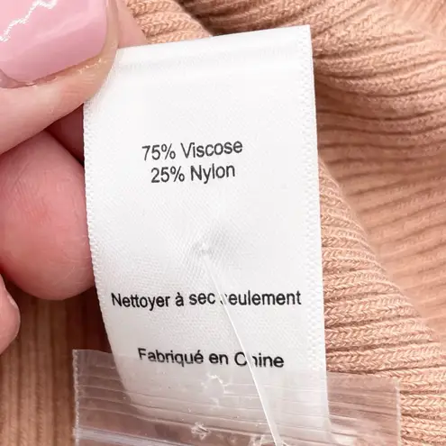 ASTR NEW  the Label Rosa Sweater in Blush Women's Size Medium Cut Out Back Ribbed