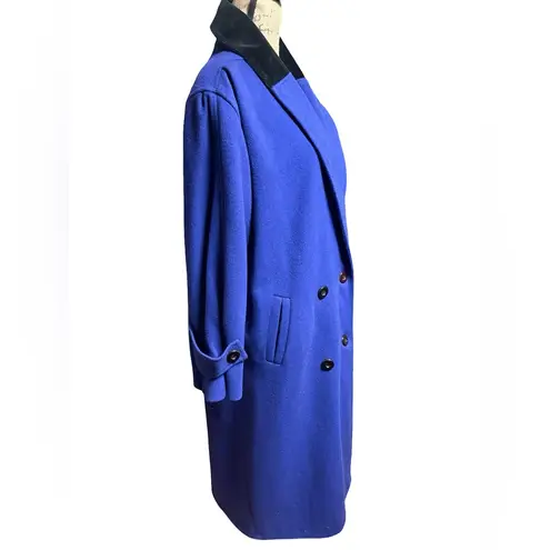 Vintage Portrait 100% Pure Wool Royal Blue Double