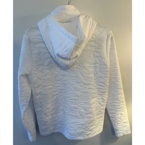 DICK'S Sporting Goods DSG Women's Small Hooded Full Zip Sweatshirt White Quilted