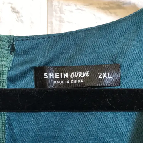 SheIn  2xl teal chiffon dress‎ prom or bridesmaid women’s size 2X