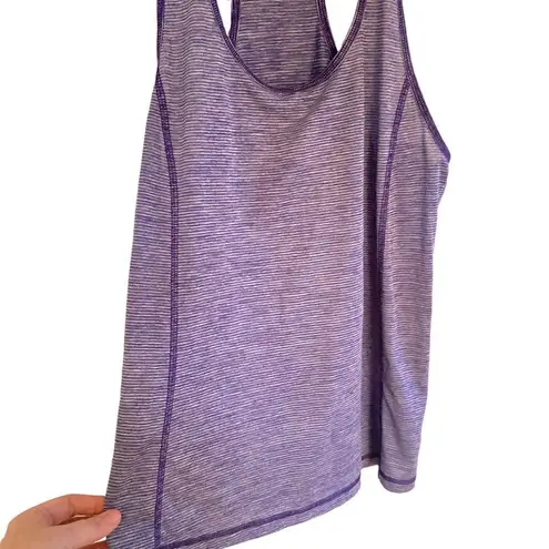 Bcg  large purple striped athletic razor back tank top