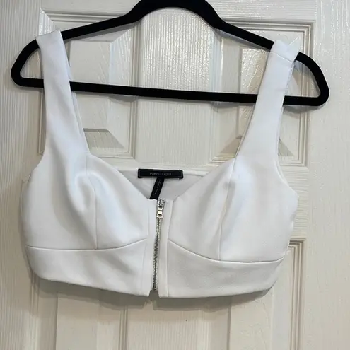 BCBG MAXAZRIA white crop top