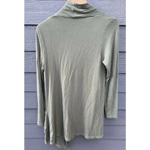 Bobeau  Open Front One Button Sweatshirt  Sweater Size Small Olive Green Pockets