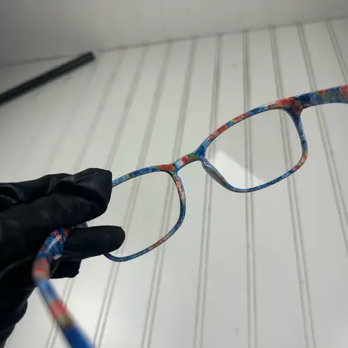 Bright Multicolor Rectangle Frame Reader Glasses Blue