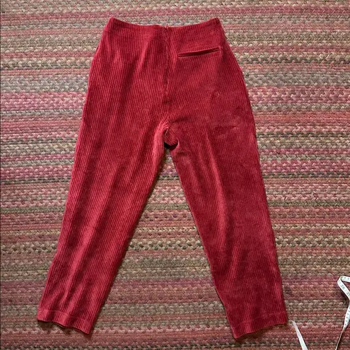 Marine layer RED STRETCH CORDUROY ZIP PANTS