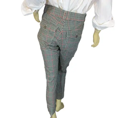 VINTAGE AMERICA TAUPE, RED, BLUE & GREEN PLAID JEANS (6) Gray