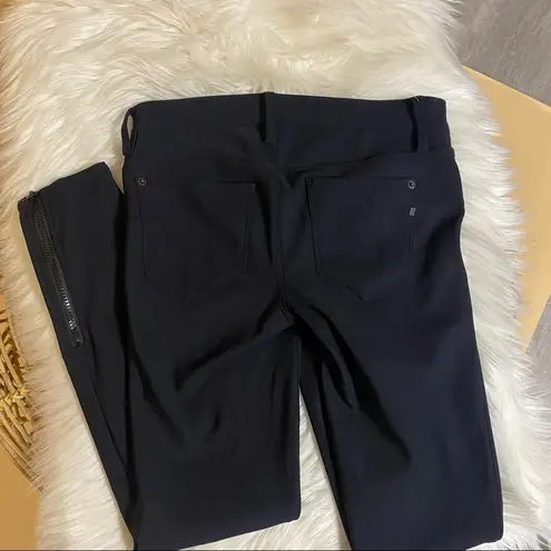 Genetic Denim 🛍️ Jet Black James Nylon Ankle Zipper Pants Size 25