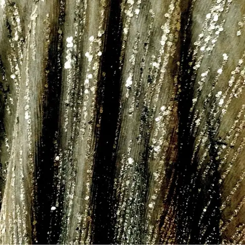 Arula Black & Silver Rhinestones Shimmering Sequin Crystal Mesh Tulle Dress. Size XL