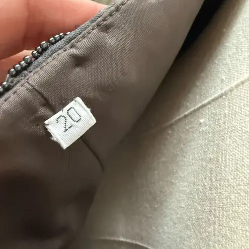 Taffeta Charcoal Grey Ball Formal Gown Beaded Sequins Rhinestone Dress 20 Gray Size undefined