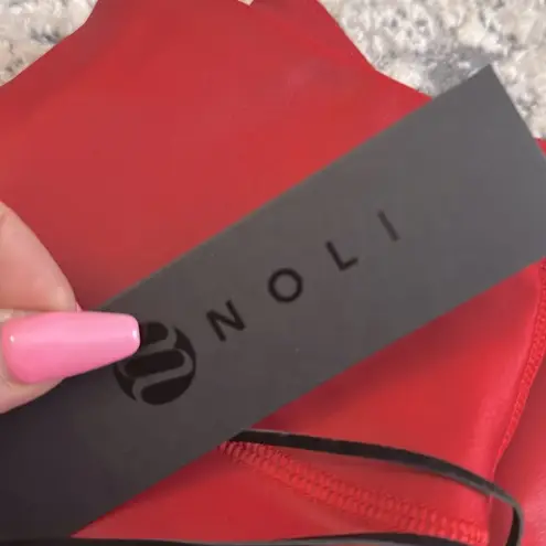 Noli Cherry Liquid Red Shiny Leggings