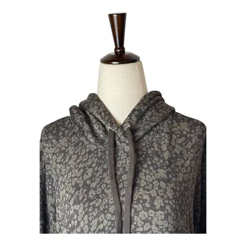 Sundry Sweatshirt Women Small Leopard Print Pink Stripe Hoodie Athleisure NWT