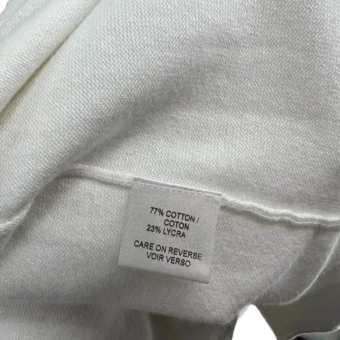 Shoshanna Strawberry Embroidered Cardigan White Green Trim Size Large