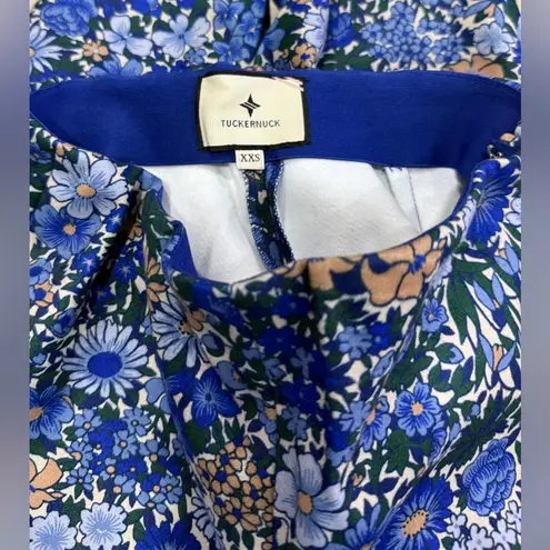 Tuckernuck Wild Hyacinth Ashford Pants XXS Blue Floral Cropped Trouser NWT