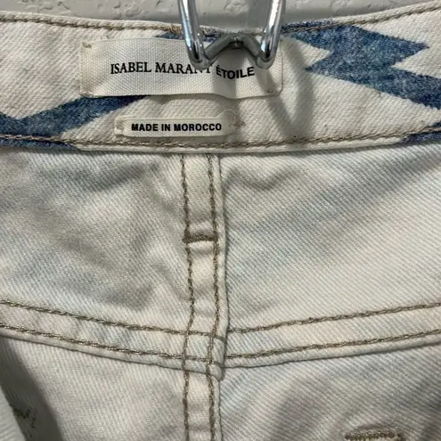 Isabel Marant ETOILE, Ikat Nessa Printed Cropped Jeans, Size 38 (US, Size 6)