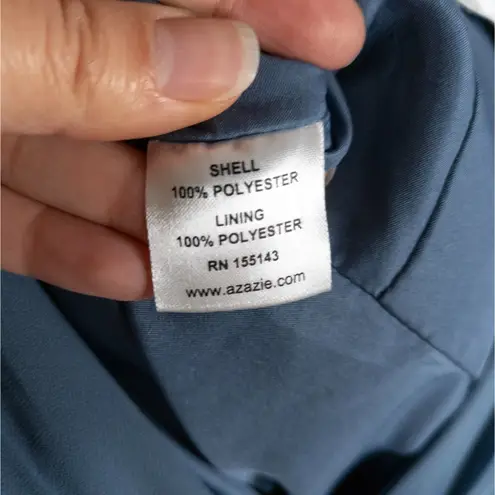 Azazie Yetta Maternity Dress Twilight A-Line V-Neck Gathered Chiffon Women's A14