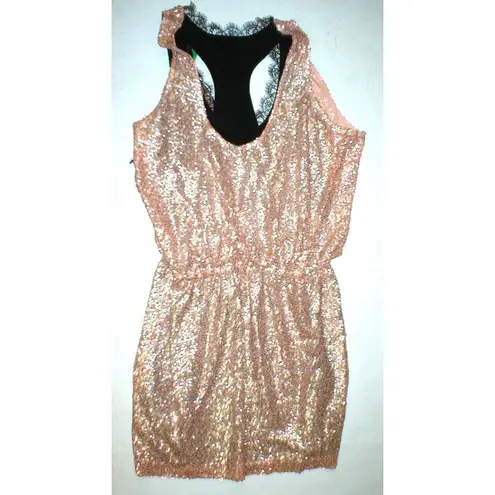 Robert Rodriguez New Womens NWT Designer Robert Rodriquez Sequin Dress 6 Blush Rose Gold Blouson
