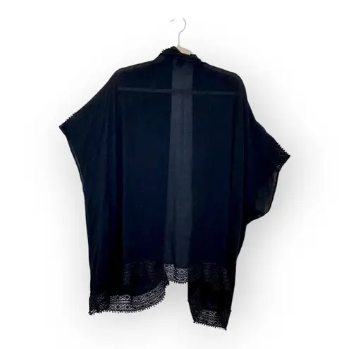 Love Cameron Black Lace Kimono Duster Romantic Witchy Festival Boho Goth 1X
