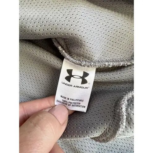 Under Armour  Womens Gray Size Small Cowl Neck Semi Fitted Hooded Sweatshirt Gold