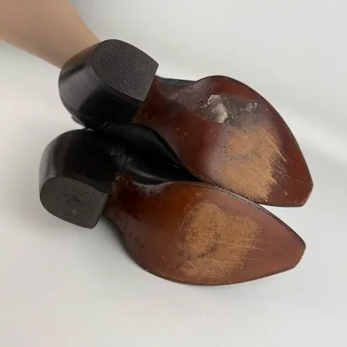 Charlie Horse by Lucchese Embroidered Leather Western Boots — Size 7B Black