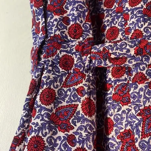 XiRENA Grady Romper Nichols Floral Cotton Belted Purple Size L
