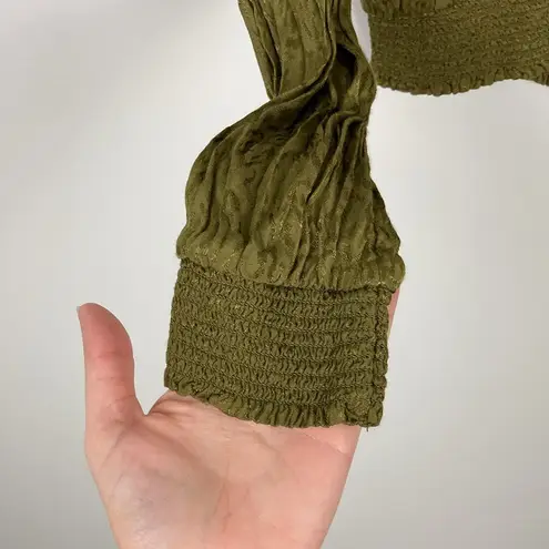 Maeve Anthropologie Silky Bomber Jacket Olive Green Cheetah Women’s Size Small