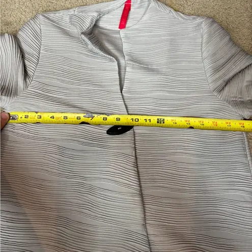 Ic collection textured lag n and look grey Foil Asymmetric Jacket in Gray small