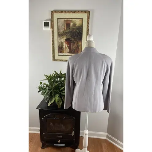 Renfrew Jacket Women Made USA Long Sleeve Lapel Collar Open Front Silver/Gray M Size M