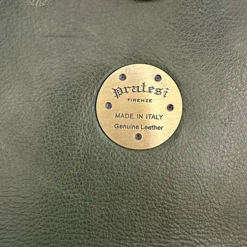 Pratesi Firenze Kelly Green Satchel Crossbody Purse