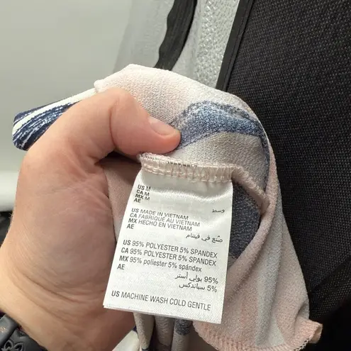 Bar III  NWT Pink‎ White Navy Striped Wide Leg Pants Women's Size Medium Work