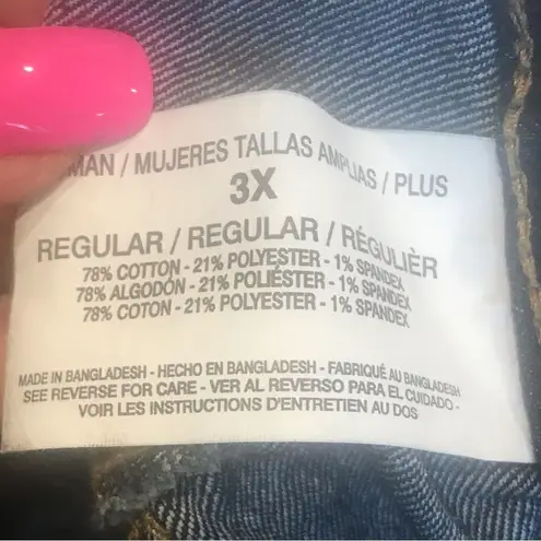 Energie Size 3X elastic waist band blue Jean pants women’s dark wash