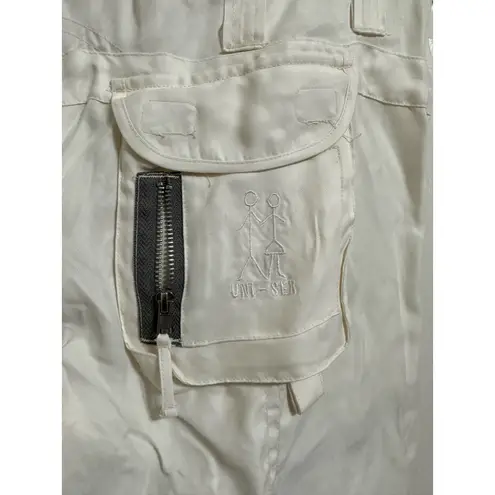 Johnny Was Pete & Greta Tyla Belted Cargo Pants white size 4 NEW
