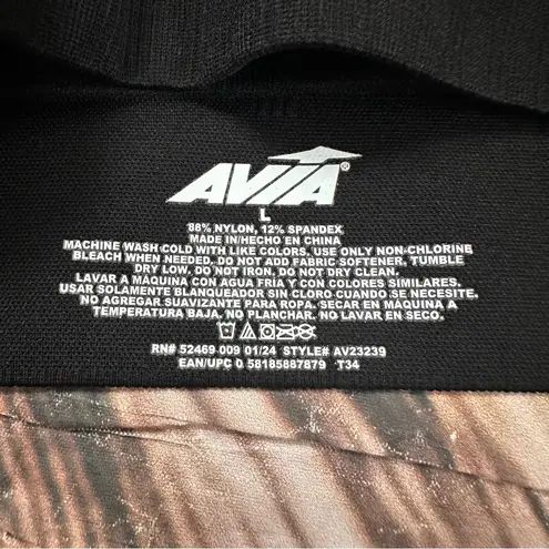 Avia Black Medium Support Molded Plunge Sports Bra