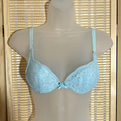 Vintage Olga Sky Blue Lace Lined Underwire Bra 32A Size undefined
