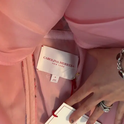 Carolina Herrera NWT CUTOUT BOW FRONT SILK A-LINE DRESS