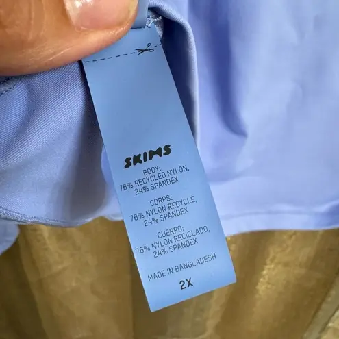 SKIMS Periwinkle Pastel Purple Long Sleeve Swim Rash Guard Top 2X