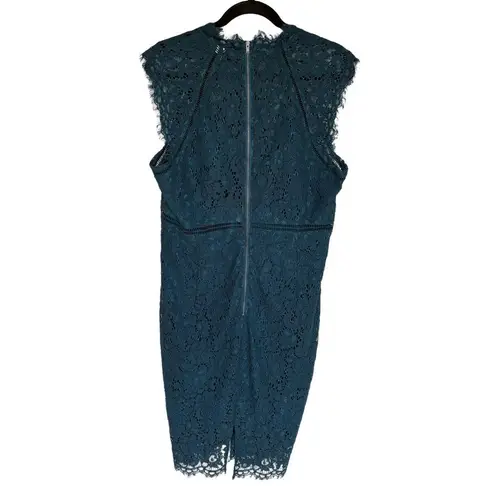 Bardot Dress Womens Size XXL Jade blue Cocktail Party Lace Overlay Elegant Chic