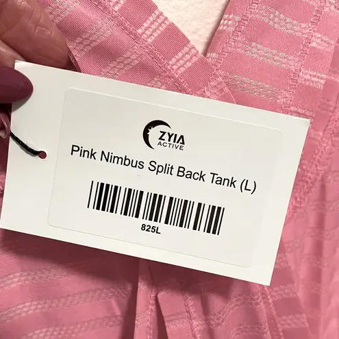Zyia NWT Pink Nimbus Split Back Tank L