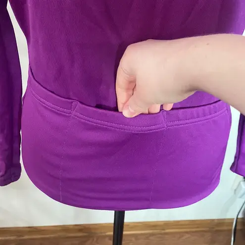 Pearl Izumi technical wear cycling high neck half-zip pullover back pockets sz 8