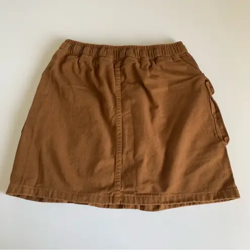 Halara Elastic Waistband Adjustable Side Pocket Mini Cargo Casual Skirt Meerkat