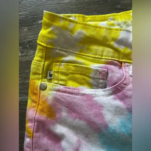 Judy Blue Women's Tie-Dye Shorts - Pink, Yellow, Blue, Stretch Denim 2XL
