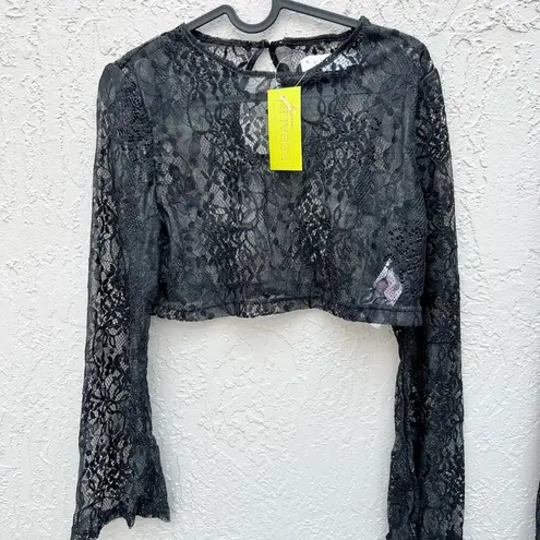 Club L London sheer perfection lace set pants crop top size 2 US