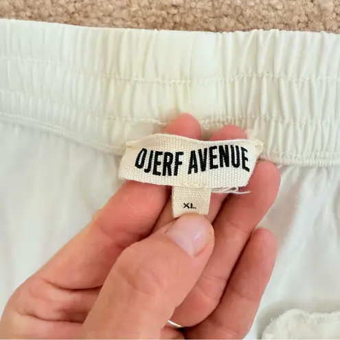 Djerf Avenue Cream Elastic Waist Dream Pants Cloud Large White