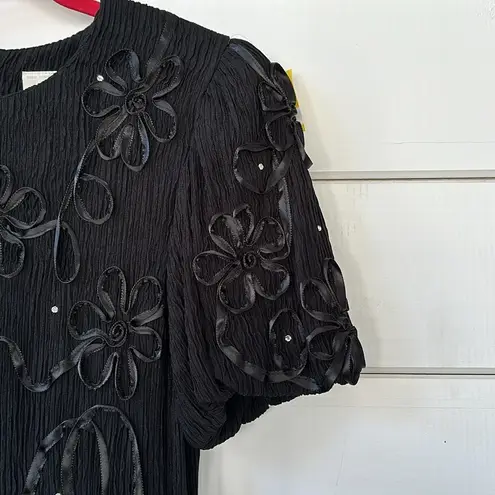 Leslie Fay Vintage 80’s  Petite Black Cocktail Party Dress Size 12