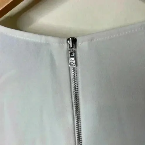 Intermix  Cameron White Bell Flutter Sleeve Zipper Back‎ Blouse