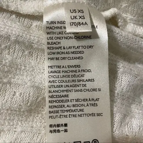 Maeve Anthropologie Cream Surplice V-Neck Knit Top XS Soft & Chic