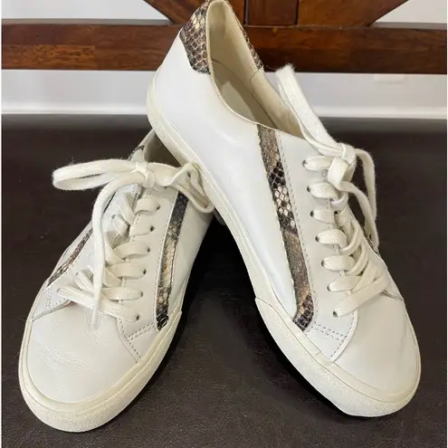 Madewell  Sidewalk Low-Top Sneakers in Snake Embossed Leather in a size 7.5