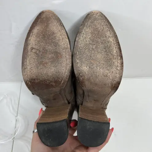 Freebird by Steven Size 9 Holis Boots Leather Heeled Zip Lace Up Brown Women's